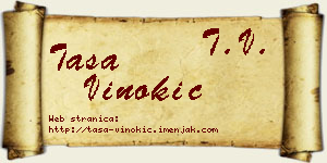 Tasa Vinokić vizit kartica